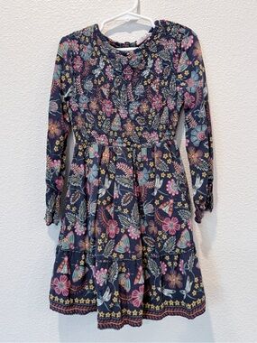 FatFace Girls Smocked Floral Dress Boho Fairycore Whimsygoth Prairie Pockets 5/6